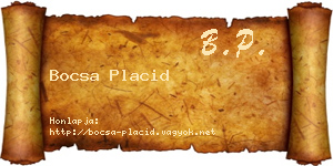 Bocsa Placid névjegykártya